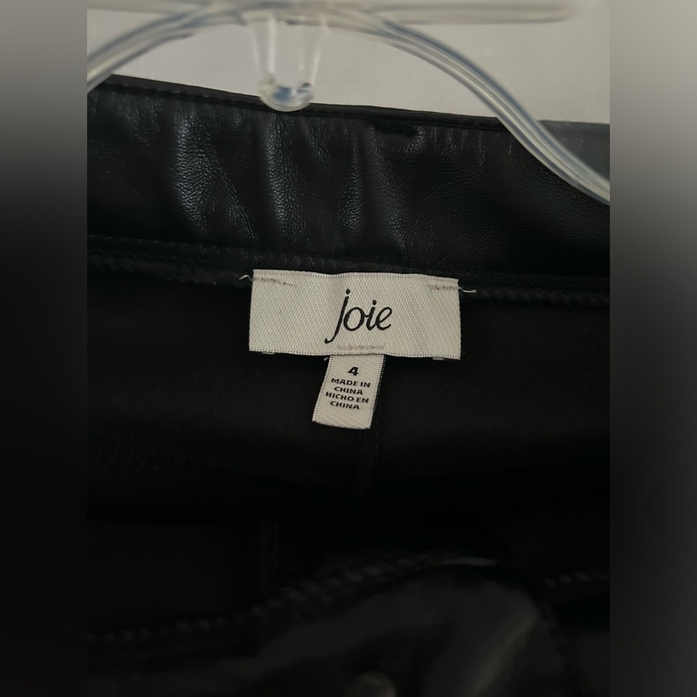Joie Black Faux Leather Pants Womens 4 NWT - Picture 7 of 11